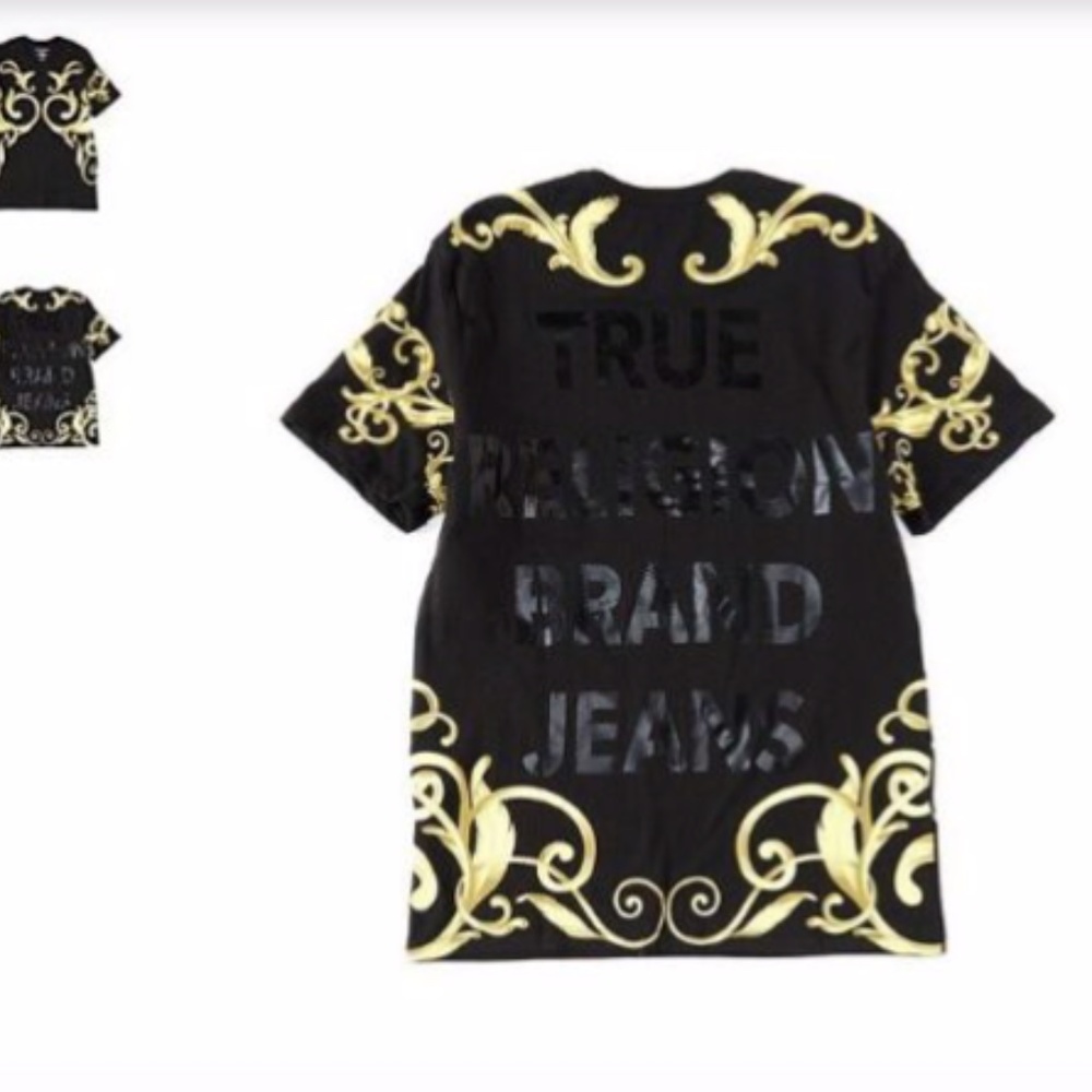 NWT True Religion Scroll Tee - Medium - Picture 2 of 5